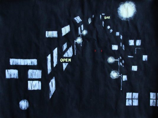 Zeichnung/Malerei in Zentralperspektive: „Nachtbilder“ in Anlehnung an A. Katz – ein Kunstprojekt der Jahrgangsstufe 9